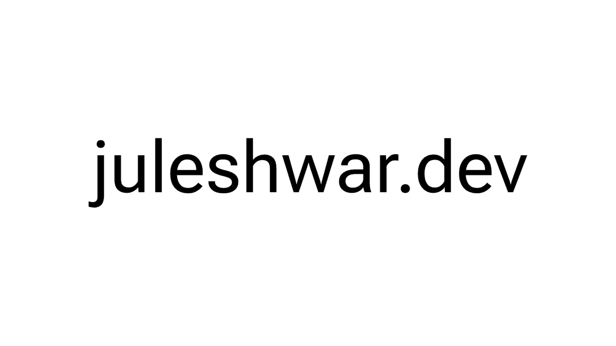 juleshwar.dev (Meta Post)